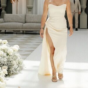 Katie May butter yellow Strapless Dress